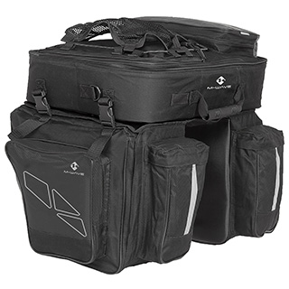 M-WAVE AMSTERDAM TRPL PANNIER BLK