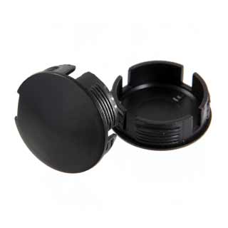 ID SNAP-IN CRANK CAPS BLK Pr