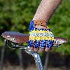 image of Passport crochet back gloves blue 