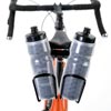 image of Passport Double Back Mount shown fitted with cages and bottles