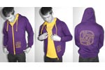 GUSSET OUTLINE ZIP HOODY Lg