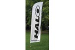 HALO SAIL FLAG 3m WHI/BLK