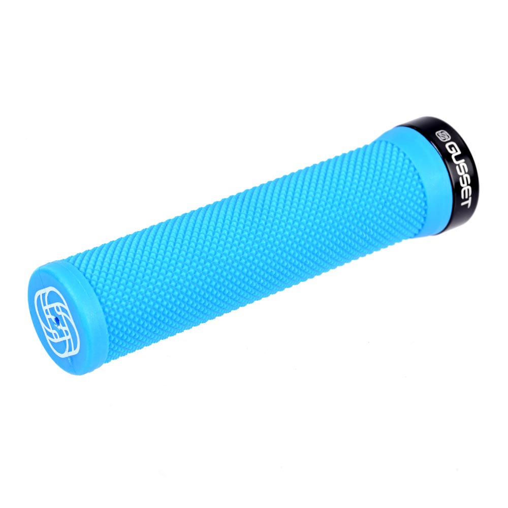 Gusset Single File Lock on Grips - Blue 